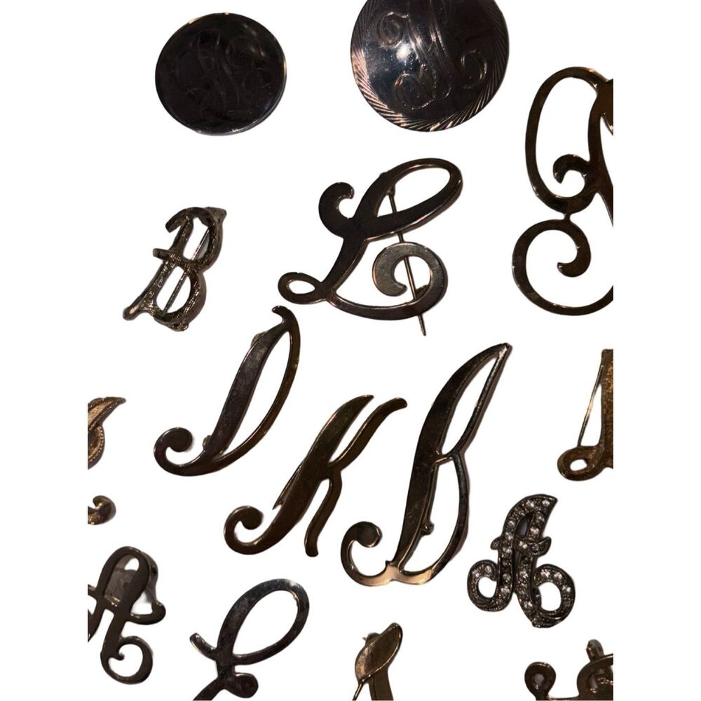 Mcm Various Cursive Monogram Letters Initials Vin… - image 8